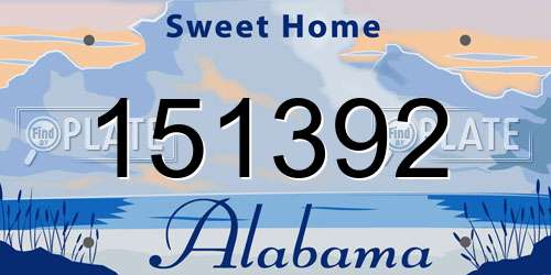 151392 Alabama License Plate