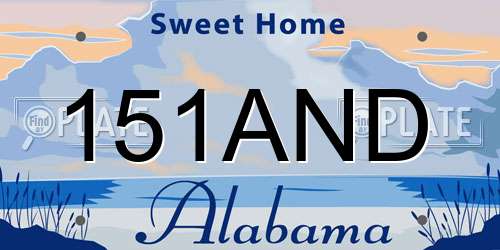 151AND Alabama License Plate