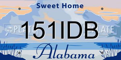 151IDB Alabama License Plate