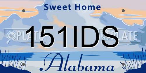 151IDS Alabama License Plate