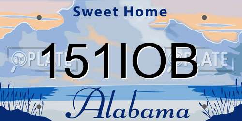 151IOB Alabama License Plate