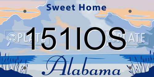 151IOS Alabama License Plate