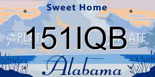 151IQB Alabama License Plate
