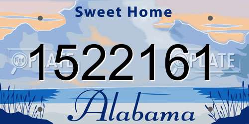 1522161 Alabama License Plate