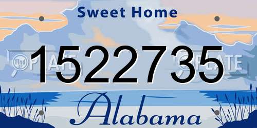 1522735 Alabama License Plate
