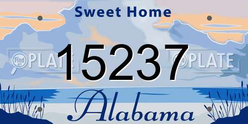 15237 Alabama License Plate