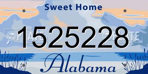 1525228 Alabama License Plate