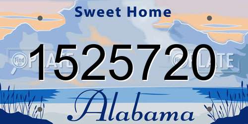 1525720 Alabama License Plate