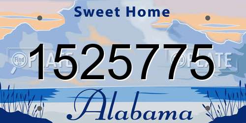 1525775 Alabama License Plate