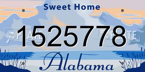 1525778 Alabama License Plate