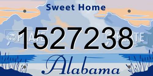 1527238 Alabama License Plate