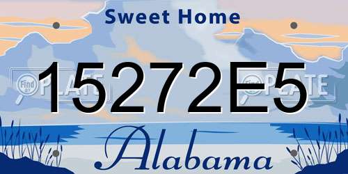 15272E5 Alabama License Plate