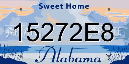 15272E8 Alabama License Plate