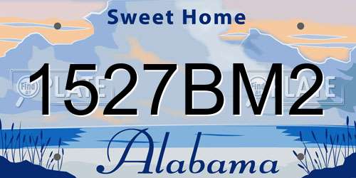 1527BM2 Alabama License Plate