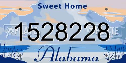 1528228 Alabama License Plate