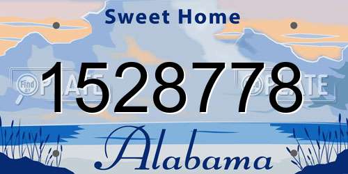 1528778 Alabama License Plate