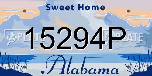 15294P Alabama License Plate