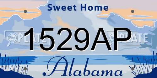 1529AP Alabama License Plate