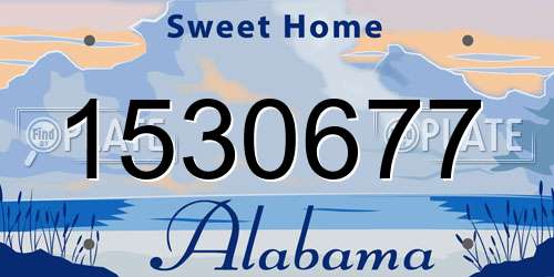 1530677 Alabama License Plate