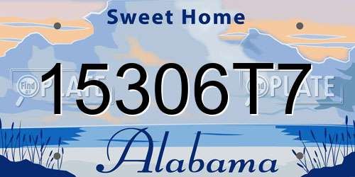 15306T7 Alabama License Plate