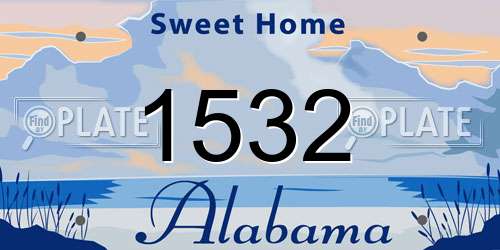 1532 Alabama License Plate