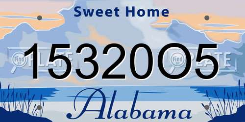 15320O5 Alabama License Plate