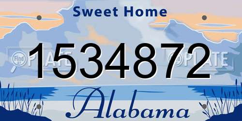 1534872 Alabama License Plate