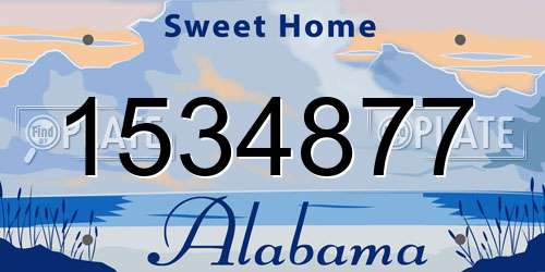 1534877 Alabama License Plate