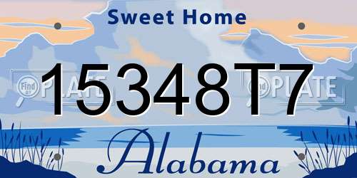 15348T7 Alabama License Plate