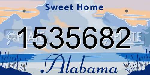 1535682 Alabama License Plate