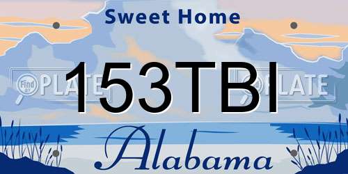 153TBI Alabama License Plate