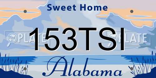 153TSI Alabama License Plate