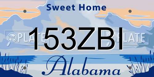 153ZBI Alabama License Plate