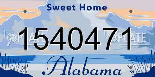 1540471 Alabama License Plate