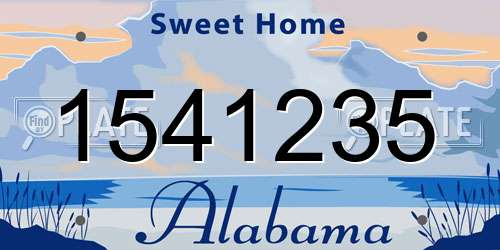 1541235 Alabama License Plate