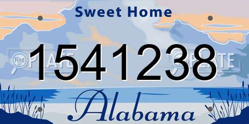 1541238 Alabama License Plate