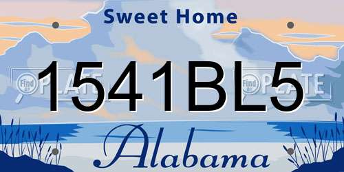 1541BL5 Alabama License Plate