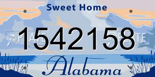 1542158 Alabama License Plate