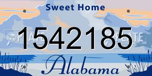 1542185 Alabama License Plate
