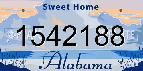1542188 Alabama License Plate