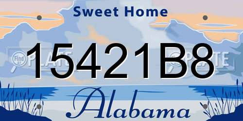 15421B8 Alabama License Plate