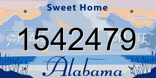 1542479 Alabama License Plate