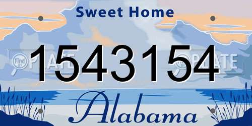 1543154 Alabama License Plate