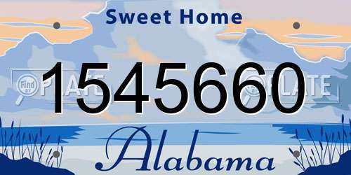 1545660 Alabama License Plate