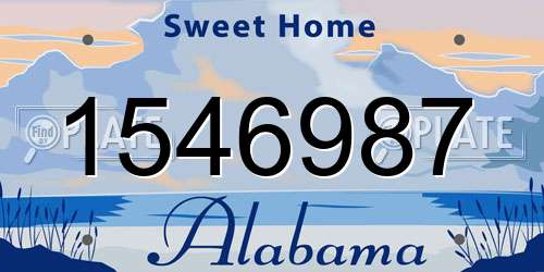 1546987 Alabama License Plate