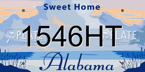 1546HT Alabama License Plate