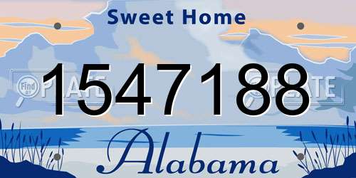 1547188 Alabama License Plate