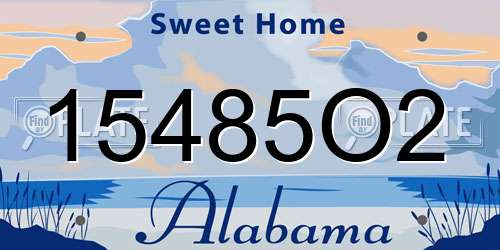15485O2 Alabama License Plate