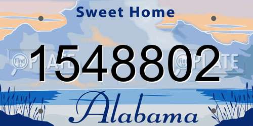 1548802 Alabama License Plate