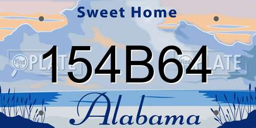 154B64 Alabama License Plate